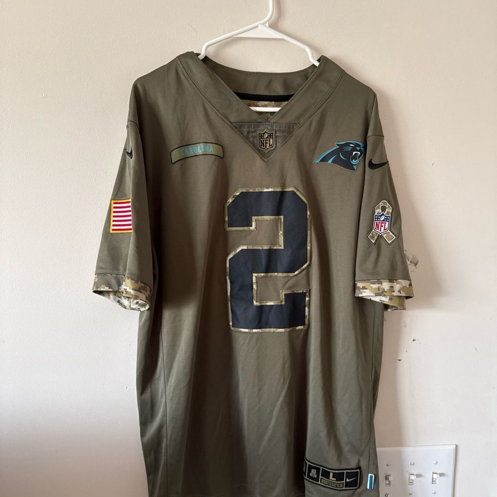 Men's Nike D.J. Moore #2 Carolina Panthers Salute To Service Jersey Sz L - RARE